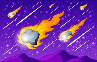 Meteor Shower Background vector