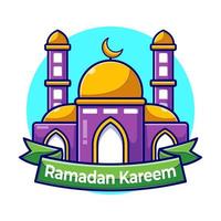 Happy Eid Mubarak Illustration. Ramadan Kareem Greeting Card Concept vector