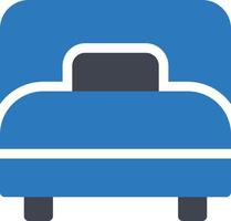 ilustración de vector de cama individual en un fondo. símbolos de calidad premium. iconos vectoriales para concepto y diseño gráfico.