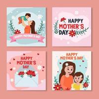 Happy Mother's Day Social Media Template vector