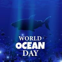 World Ocean Day with Deep Sea vector