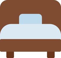 ilustración de vector de cama individual en un fondo. símbolos de calidad premium. iconos vectoriales para concepto y diseño gráfico.