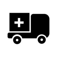 Ambulance icon on white background. vector