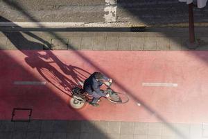 Bilbao, Vizcaya, Spain, 2022-Cyclist on the street photo