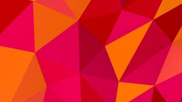 Animación de fondo triangular geométrico brillante creativo naranja-rojo y rosa en estilo origami con degradado como patrón para el diseño de su negocio. foto