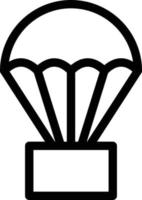 parachute vector illustration on a background.Premium quality symbols. vector icons for concept and graphic design.