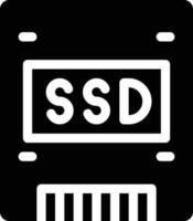 Ilustración de vector de tarjeta ssd en un fondo. Símbolos de calidad premium. iconos vectoriales para concepto y diseño gráfico.