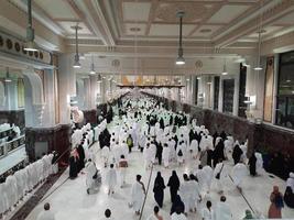 Makkah, Saudi Arabia, 2021-Umrah pilgrims perform sai photo