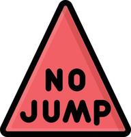 no jump vector illustration on a background.Premium quality symbols. vector icons for concept and graphic design.