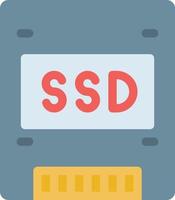 Ilustración de vector de tarjeta ssd en un fondo. Símbolos de calidad premium. iconos vectoriales para concepto y diseño gráfico.