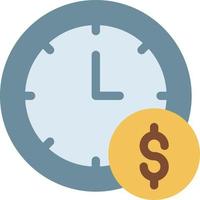 ilustración de vector de tiempo de dólar en un fondo. símbolos de calidad premium. iconos vectoriales para concepto y diseño gráfico.