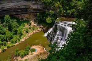Burgess Falls State Park in Tennessee in summer photo