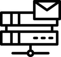 ilustración de vector de correo de servidor en un fondo. símbolos de calidad premium. iconos vectoriales para concepto y diseño gráfico.