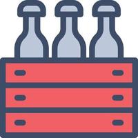 bottle bucket vector illustration on a background.Premium quality symbols. vector icons for concept and graphic design.