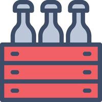 Ilustración de vector de cubo de botella en un fondo. Símbolos de calidad premium. iconos vectoriales para concepto y diseño gráfico.