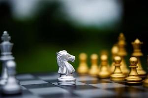 Chess, board games for concepts and contests, and strategies for business success ideas photo