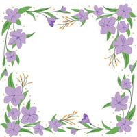 Floral frame, elegant illustration with flowers, leaves and branches used in various invitations, with space to put text. photo