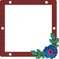 Floral frame, elegant illustration with flowers, leaves and branches used in various invitations, with space to put text. photo