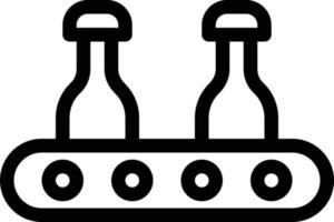 ilustración vectorial de llenado de botellas en un fondo. símbolos de calidad premium. iconos vectoriales para concepto y diseño gráfico. vector