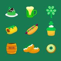 icono de comida del día de San Patricio vector