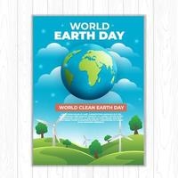 Poster Template of World Earth Day vector