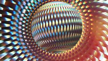 Abstract holographic textural background with sphere video