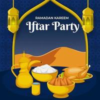 Iftar Party Background  of Ramadan Month vector