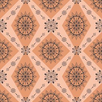 Vector seamless mandala with a pattern. Patterned background with doodles.Decorative elements on a delicate background. Islam, Arab, Indian.Ottoman motives.Suitable for printing on fabric or paper.