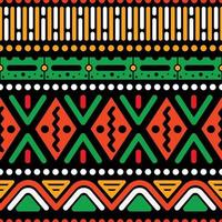 patrón de color panafricano de patrones sin fisuras vector