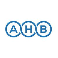 diseño de logotipo de letra ahb sobre fondo blanco. concepto de logotipo de letra de iniciales creativas ahb. diseño de letras ahb. vector