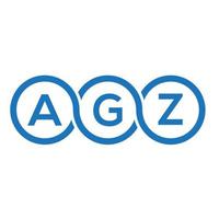 diseño de logotipo de letra agz sobre fondo blanco. concepto de logotipo de letra de iniciales creativas agz. diseño de letras agz. vector