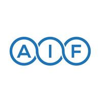 diseño de logotipo de letra aif sobre fondo blanco. concepto de logotipo de letra de iniciales creativas aif. diseño de letras aif. vector