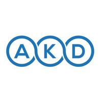 AKD letter logo design on white background. AKD creative initials letter logo concept. AKD letter design. vector