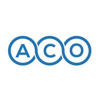 ACO letter logo design on white background. ACO creative initials letter logo concept. ACO letter design. vector