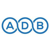 diseño de logotipo de letra adb sobre fondo blanco. concepto de logotipo de letra de iniciales creativas adb. diseño de letras adb. vector