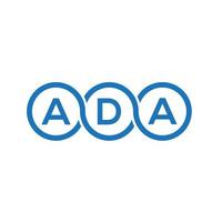 ADA letter logo design on white background. ADA creative initials letter logo concept. ADA letter design. vector