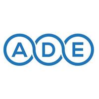 ADE letter logo design on white background. ADE creative initials letter logo concept. ADE letter design. vector