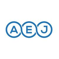 AEJ letter logo design on white background. AEJ creative initials letter logo concept. AEJ letter design. vector