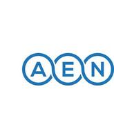 AEN letter logo design on white background. AEN creative initials letter logo concept. AEN letter design. vector