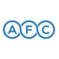 AFC letter logo design on white background. AFC creative initials letter logo concept. AFC letter design. vector