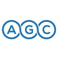 AGC letter logo design on white background. AGC creative initials letter logo concept. AGC letter design. vector