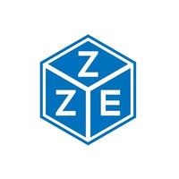 diseño de logotipo de letra zze sobre fondo blanco. concepto de logotipo de letra de iniciales creativas zze. diseño de letras zze. vector