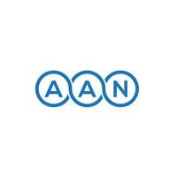 AAN letter logo design on white background. AAN creative initials letter logo concept. AAN letter design. vector