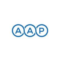 diseño de logotipo de letra aap sobre fondo blanco. concepto de logotipo de letra de iniciales creativas aap. diseño de letras aap. vector