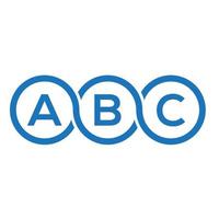 diseño de logotipo de letra abc sobre fondo blanco. concepto de logotipo de letra de iniciales creativas abc. diseño de letras abc. vector