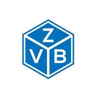 diseño de logotipo de letra zvb sobre fondo blanco. concepto de logotipo de letra inicial creativa zvb. diseño de letras zvb. vector