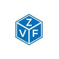 diseño de logotipo de letra zvf sobre fondo blanco. concepto de logotipo de letra inicial creativa zvf. diseño de letras zvf. vector