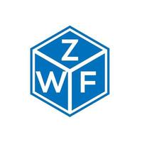 ZWF letter logo design on white background. ZWF creative initials letter logo concept. ZWF letter design. vector