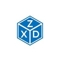 diseño de logotipo de letra zxd sobre fondo blanco. concepto de logotipo de letra de iniciales creativas zxd. diseño de letras zxd. vector