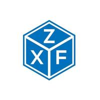 diseño de logotipo de letra zxf sobre fondo blanco. concepto de logotipo de letra inicial creativa zxf. diseño de letras zxf. vector